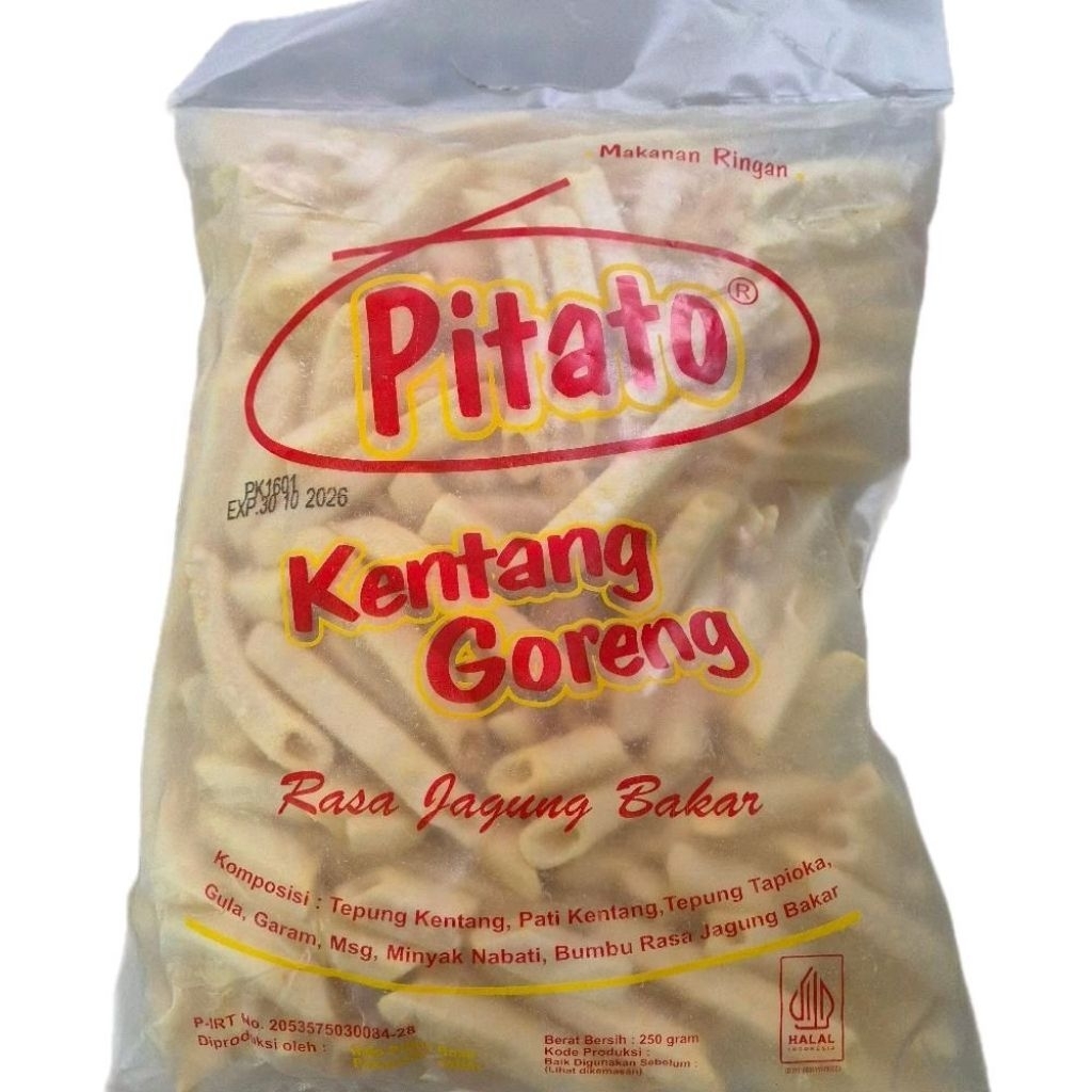 Pitato Kentang Goreng Jagung Bakar 250 GRAM