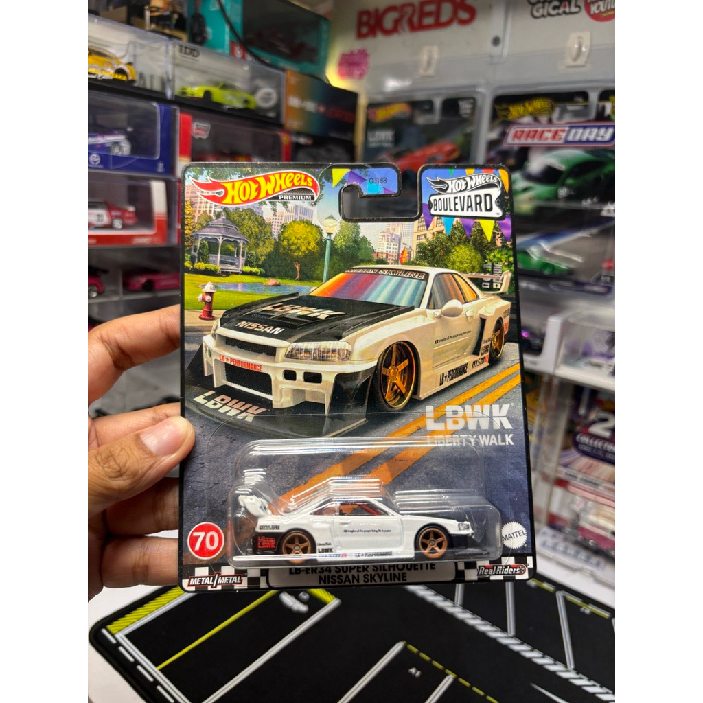 HOTWHEELS PREMIUM NISSAN SKYLINE SILHOUETTE GTR R33 BOULEVARD