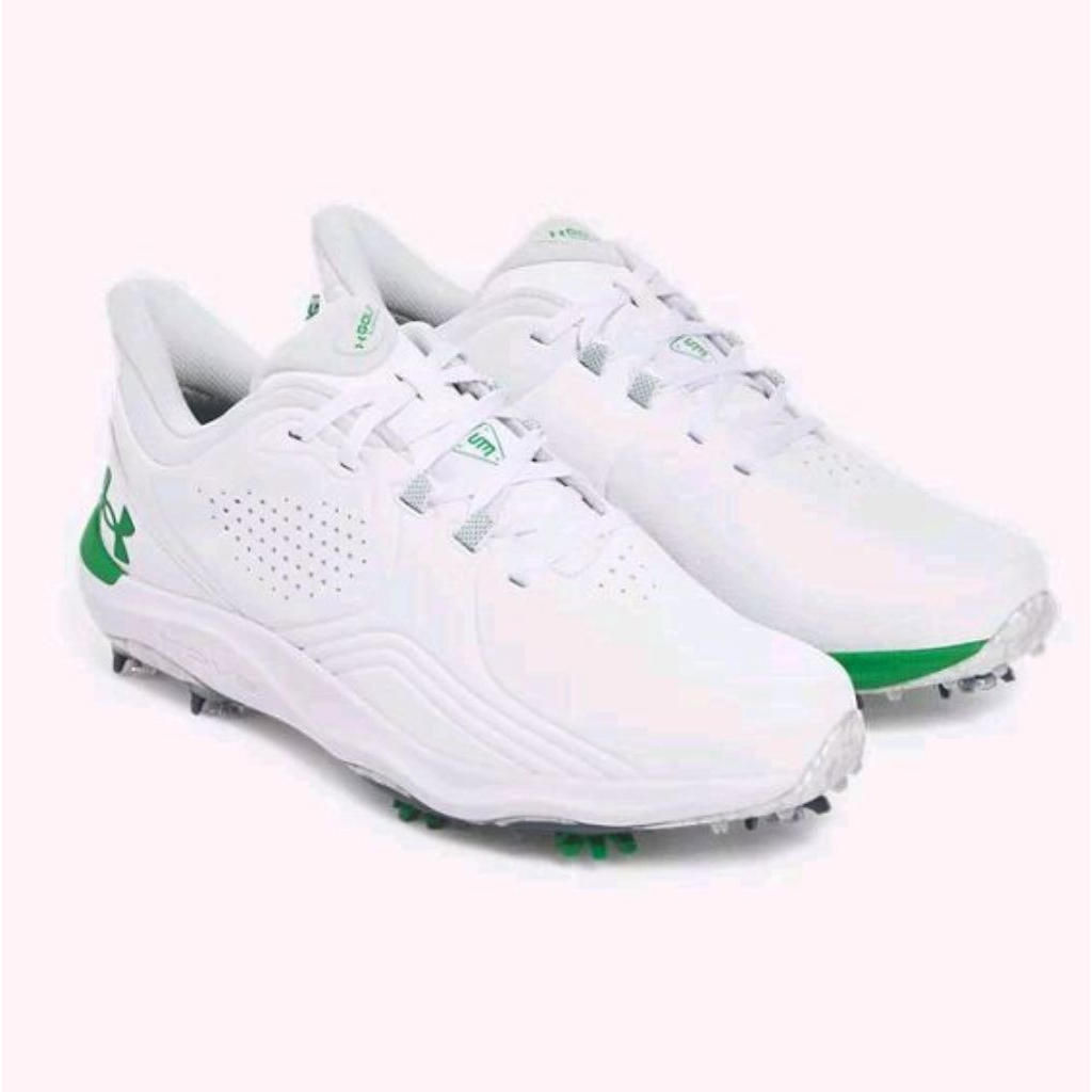 Sepatu Golf Under Armour Drive Pro White Green Original.