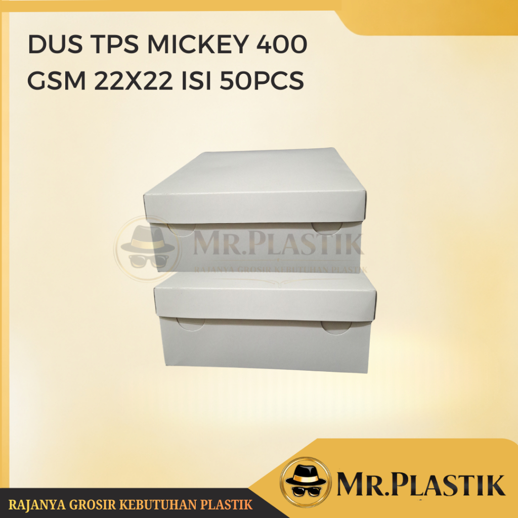 Dus | Box 400gsm | Kotak Nasi Kue Makanan 22x22 Polos 22 x 22 Mickey