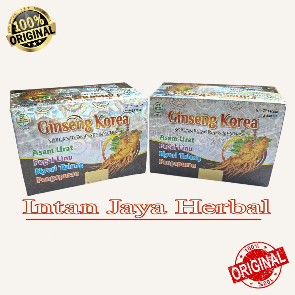 Kapsul Ginseng Korea(Korean Red Ginseng Extract) Original isi 20@2kapsul
