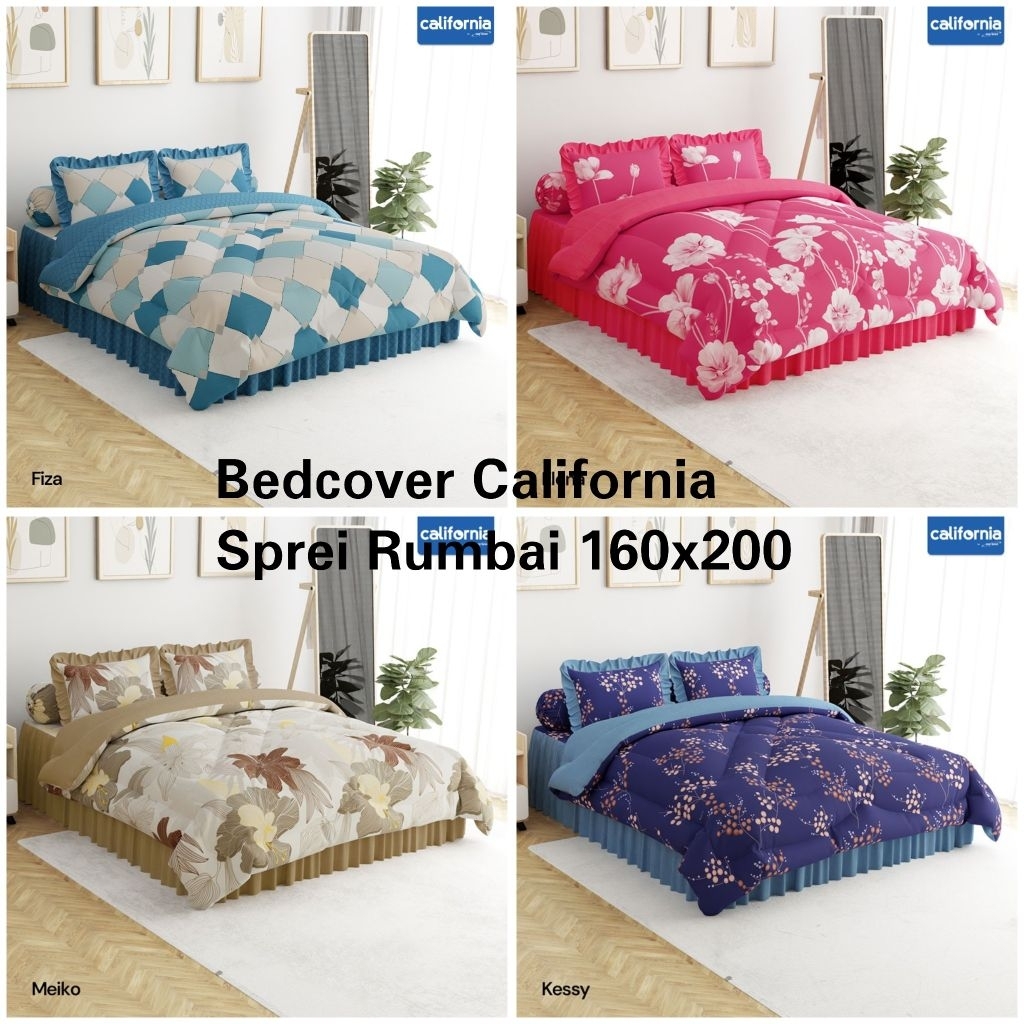 BEDCOVER CALIFORNIA 160X200 (SPREI RUMBAI)
