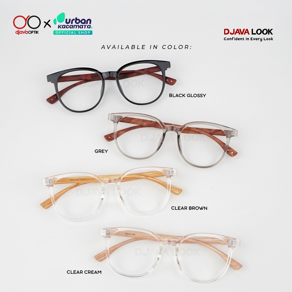 DJAVA X URBAN Frame Raven Kacamata Pria Sporty Oval Minus Supersin Bluelight Transition Djava Look