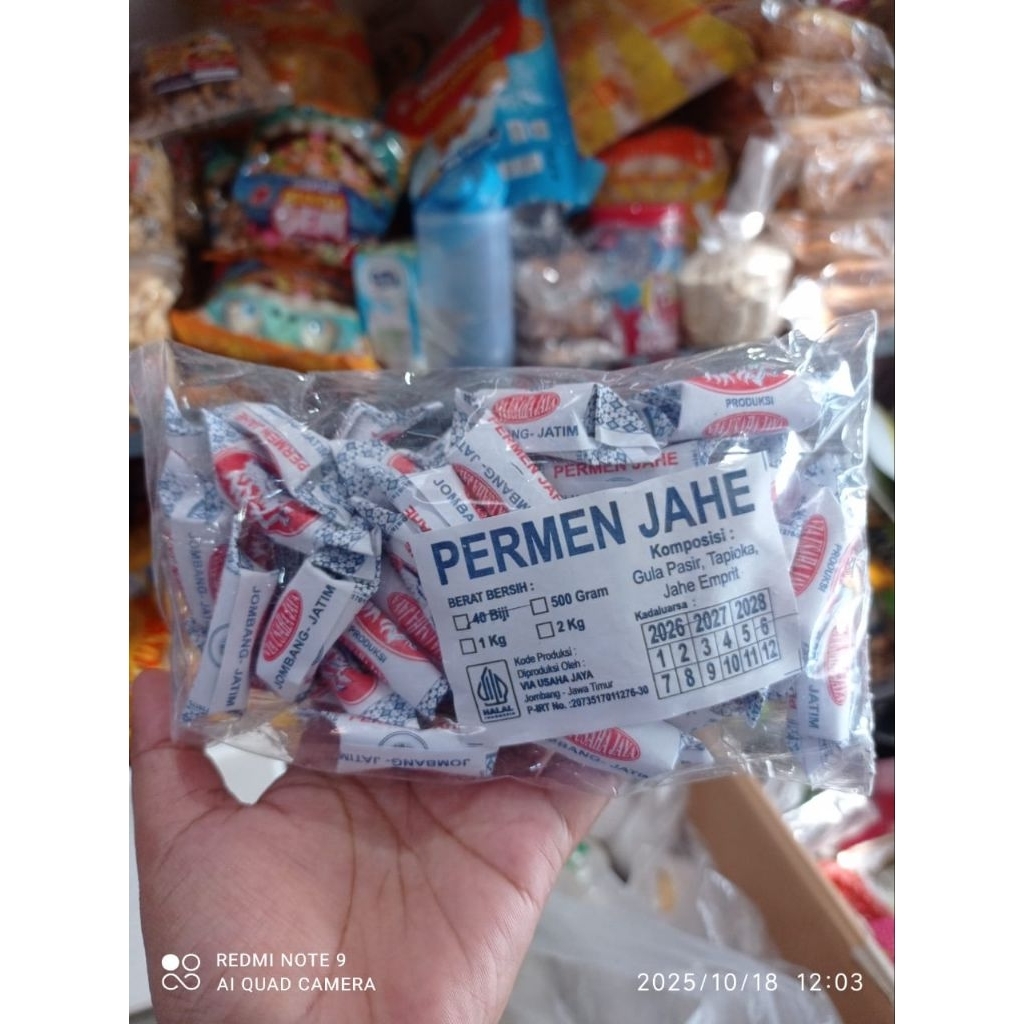 Permen Jahe Jajan Jadul Permen Rasa Jahe