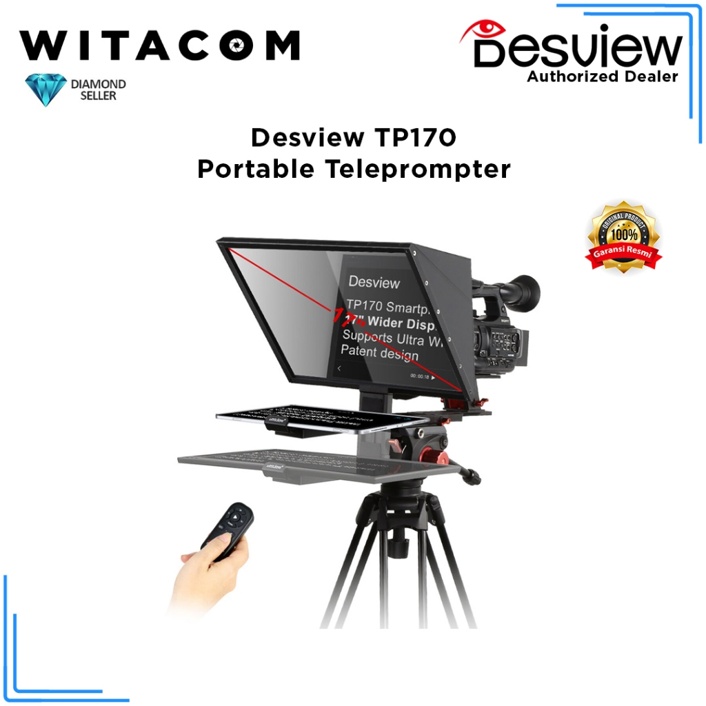 Desview TP170 Portable Teleprompter for Tablets and Smartphones