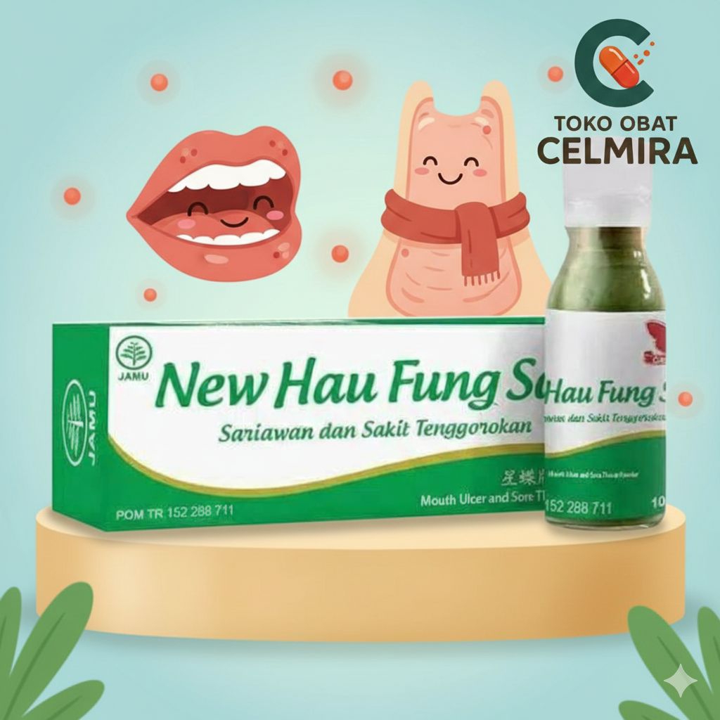 New Hau Fung San Hijau - Obat Bubuk Sariawan, Panas Dalam & Tenggorokan Kering