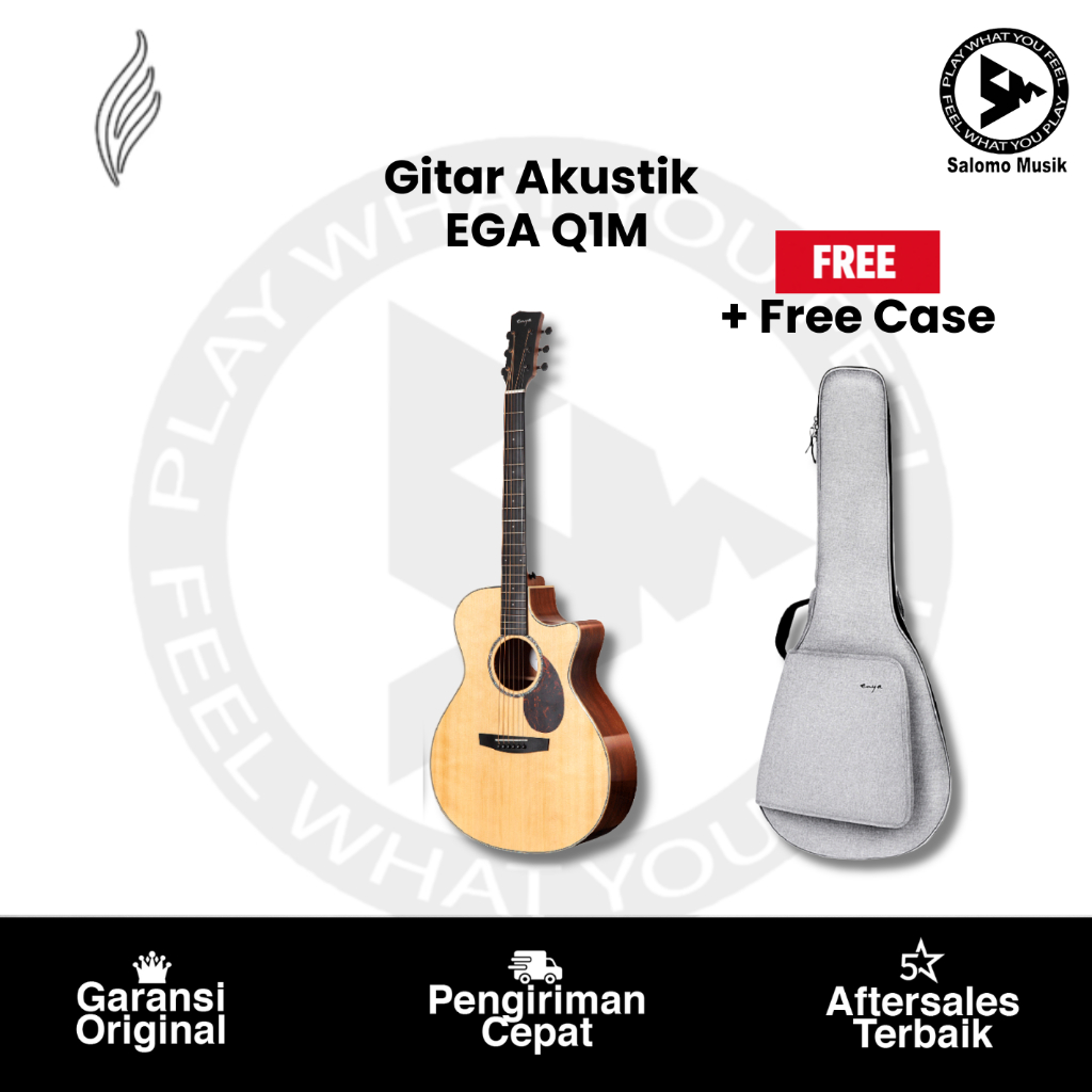 Gitar Akustik Elektrik Enya EGA Q1M EQ Original + Bag