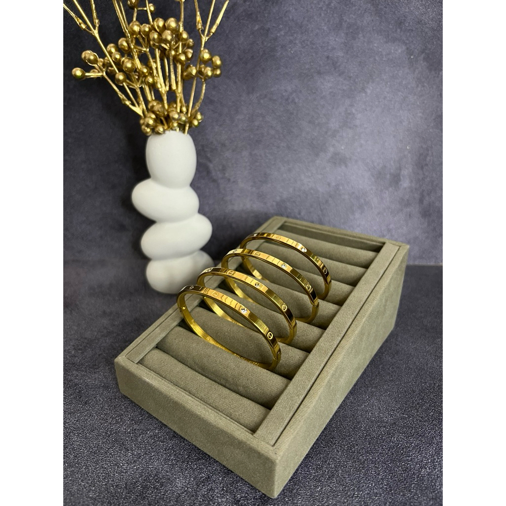 Gelang Cartier Titanium Nagita Premium - Anti Karat, Halus, Nyaman Dipakai