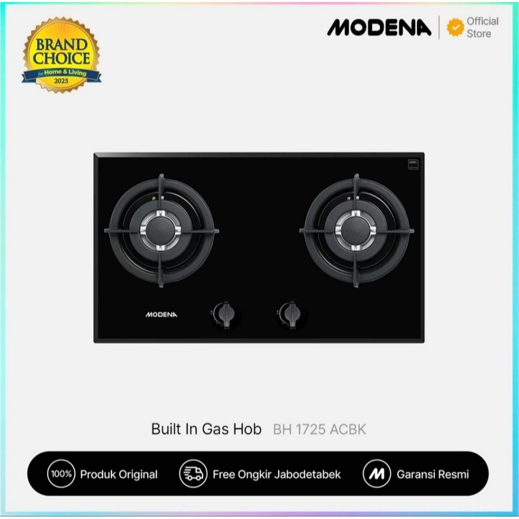 KOMPOR TANAM MODENA 2 TUNGKU BH 1725 ACBK KOMPOR TANAM MODENA 2TUNGKU