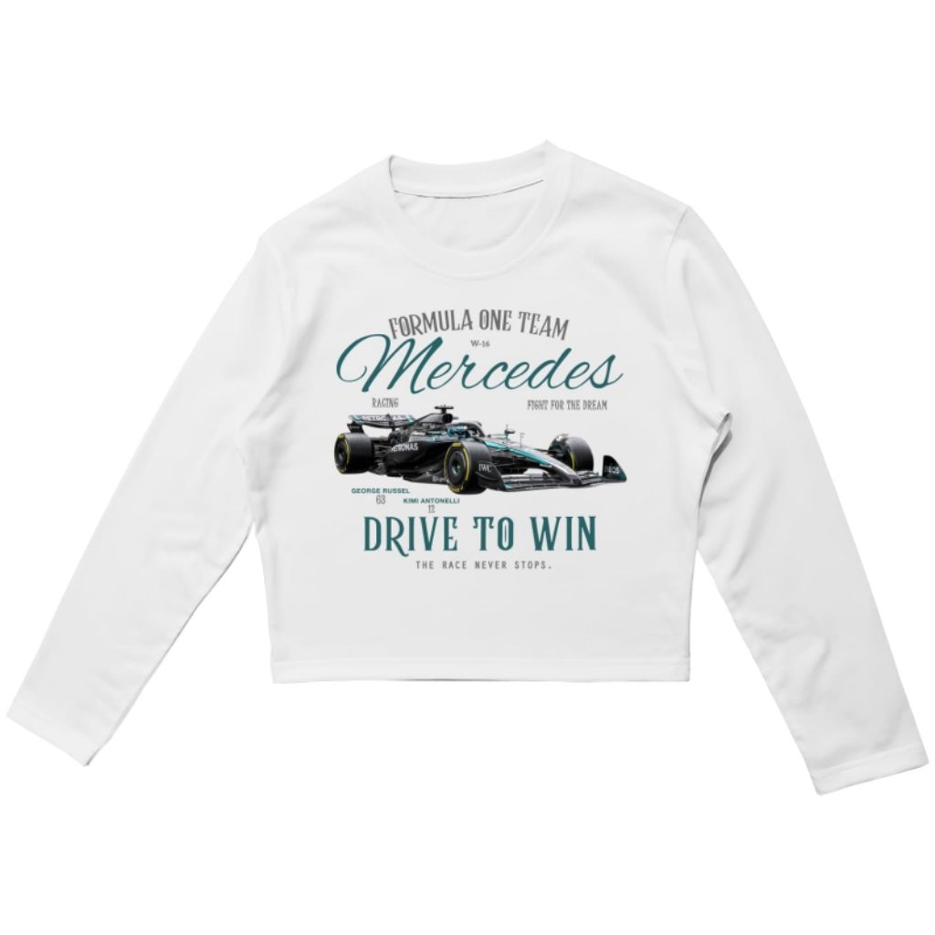 Longsleeve  BAby Tee MERCEDES F1 Kaos wanita