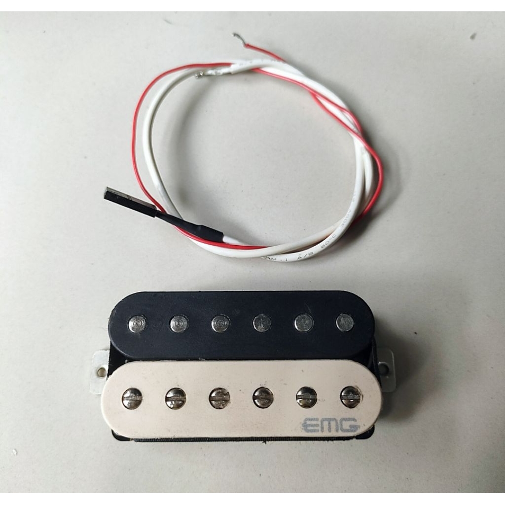 Pickup Gitar EMG Retro Active Zebra Original Super Humbucker Posisi Bridge