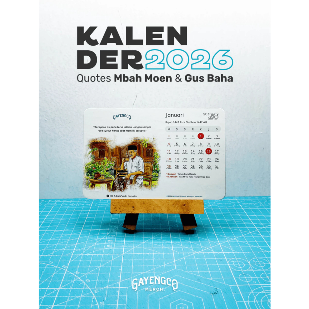 Kalender Meja Gayengco QUOTES GUS BAHA & MBAH MOEN 2026