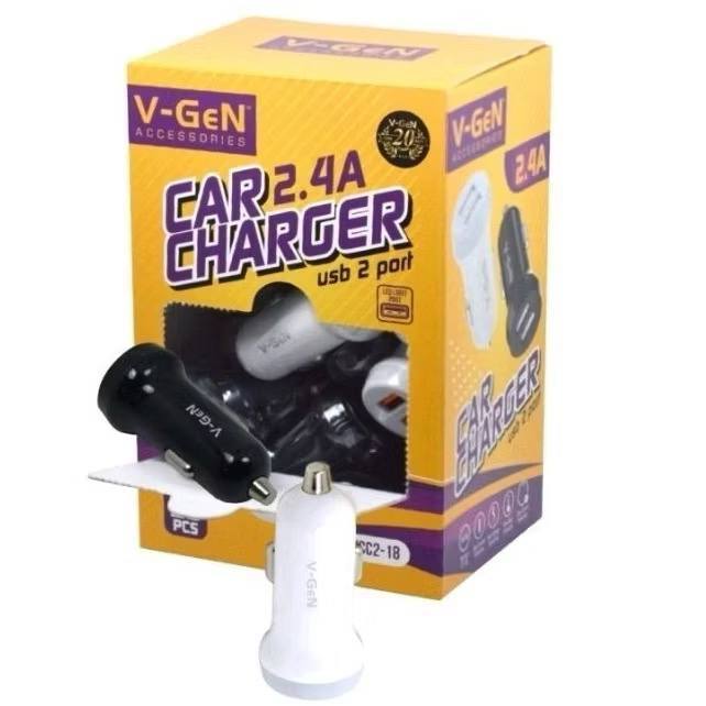 V-GEN CAR CHARGER USB 2 PORT 2.4A VCC2-18