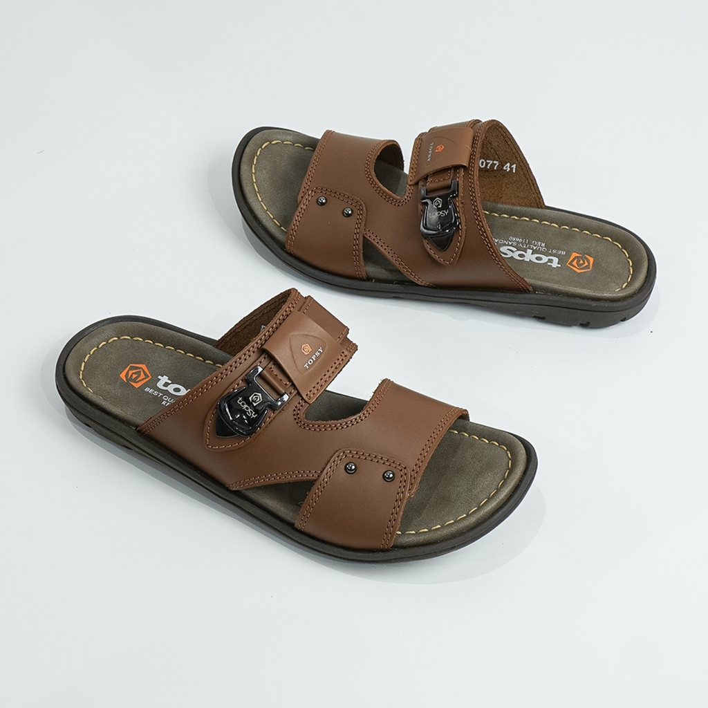 [READY STOCK] TOPSY SANDAL PRIA KULIT ASLI SIZE 39-43 | Kode RU