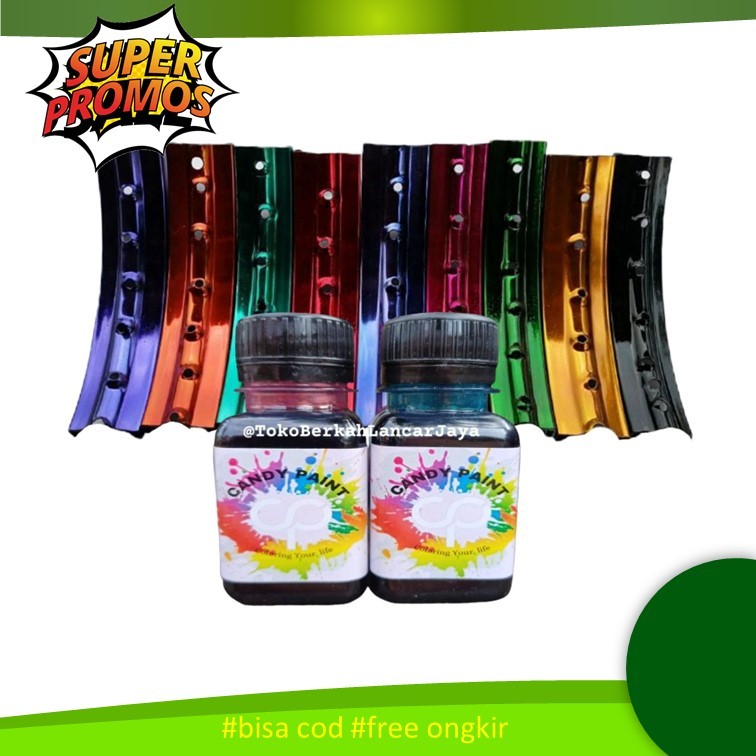 (OLES) 50 ML CANDY PAINT PEWARNA LOGAM CHROME CANDY PAINT INSTAN CAT CHROME CANDY PAINT