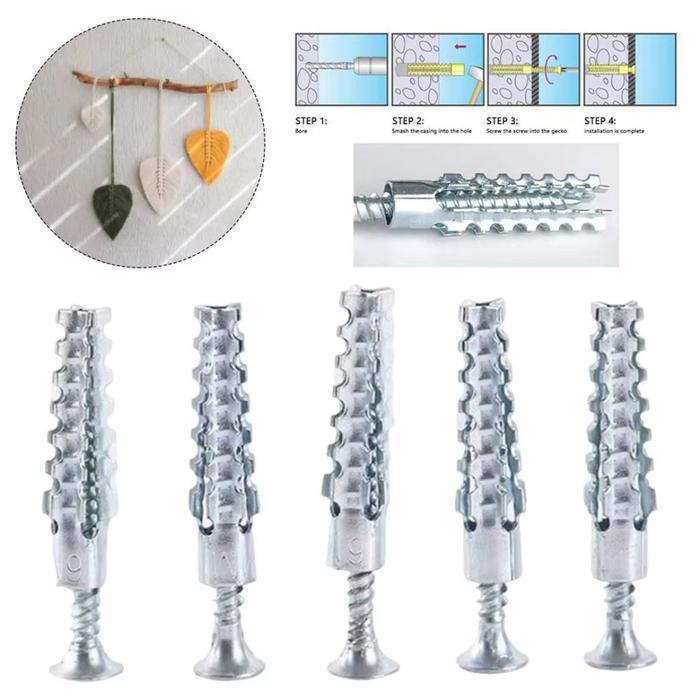 100set Angkur Baut Pengait Skrup Tembok M6/M8 Angkur Baut Tembok