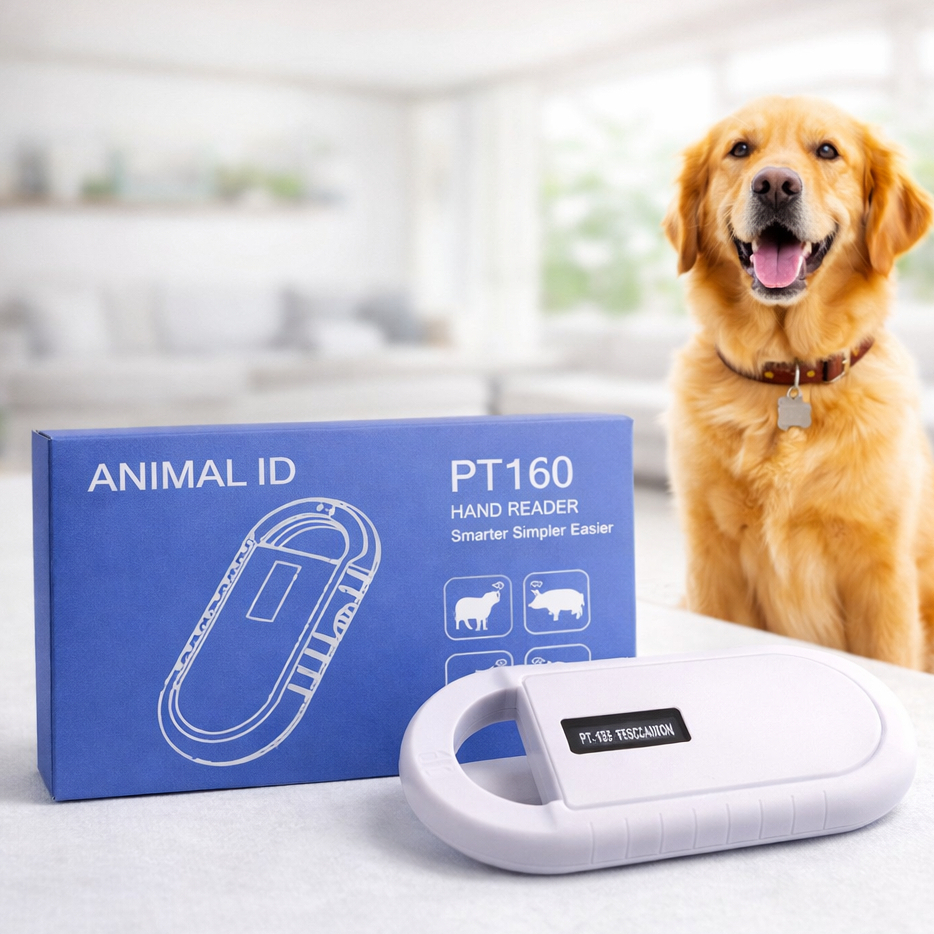 Scanner Microchip Hewan ISO 134.2kHz | Animal ID PT 160 - Handheld Microchip Scanner Pet RFID Reader
