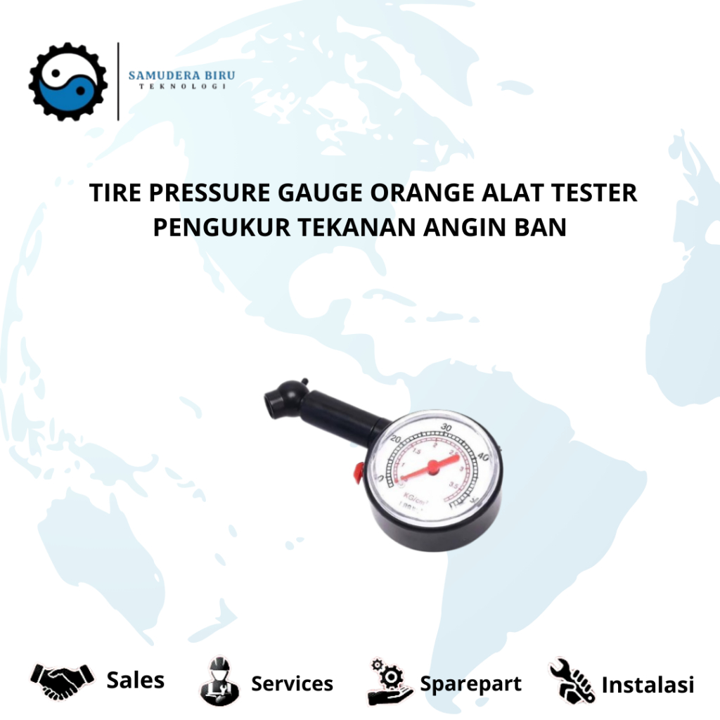 TIRE PRESSURE GAUGE ORANGE ALAT TESTER PENGUKUR TEKANAN ANGIN BAN