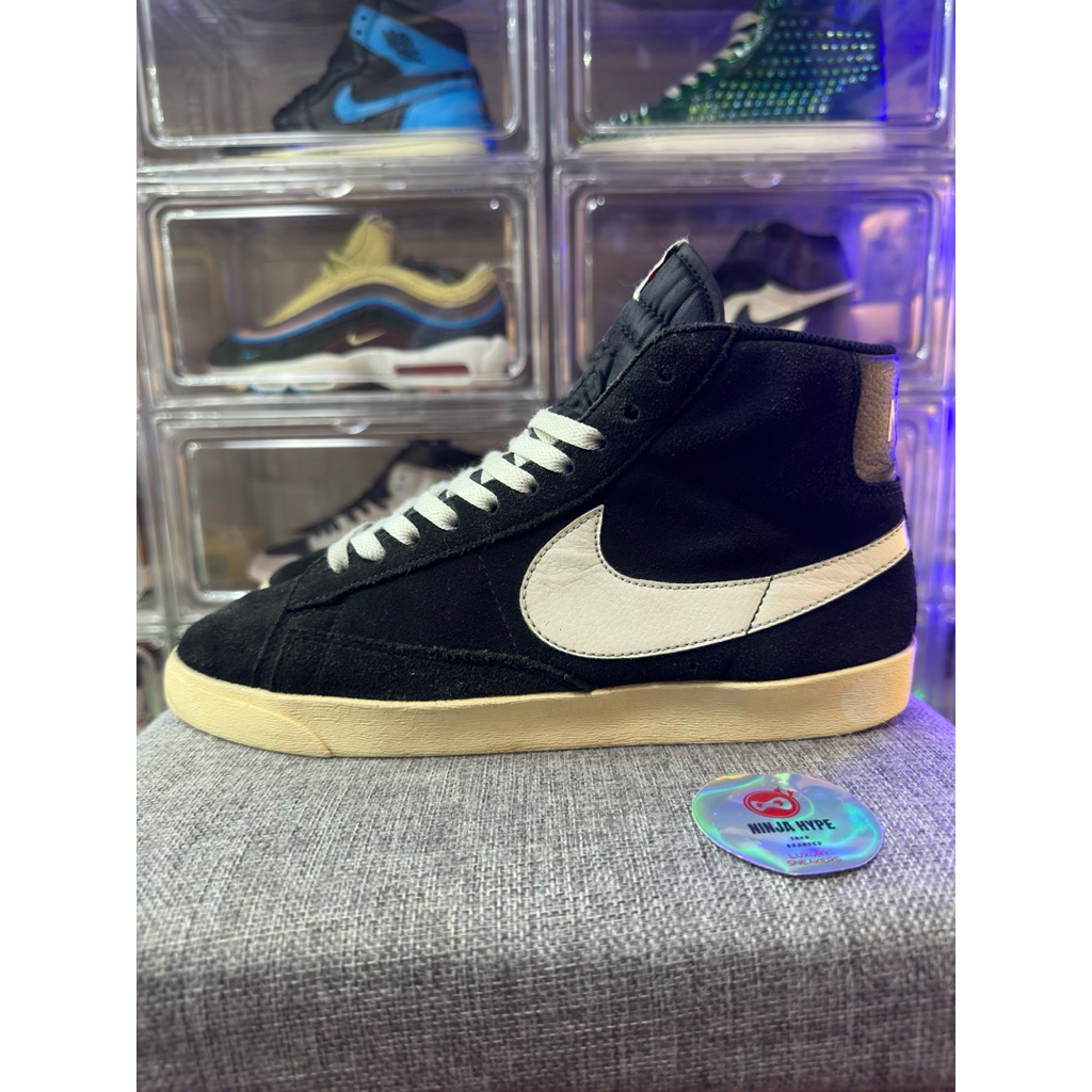 NIKE BLAZER MID 77 BLACK SUEDE , SEPATU , SHOES , SNEAKERS