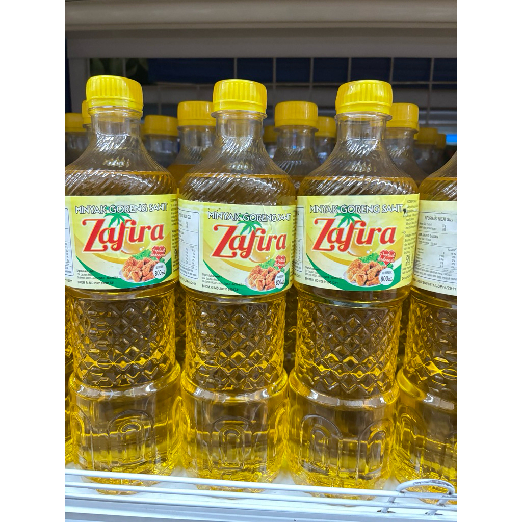 MINYAK GORENG ZAFIRA BOTOL 800ML - MINYAK ZAFIRA 800ML