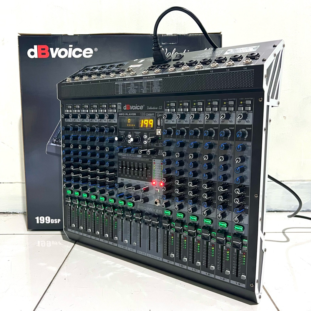 Mixer dBVoice Valentine 12 Original 12 Channel With Bluetooth – Compressor