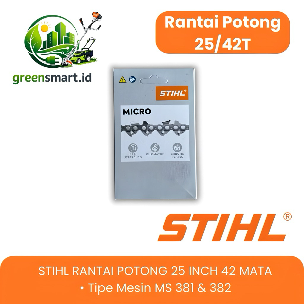 Rantai Senso Stihl 42T 25" Belah Ori Tajam
