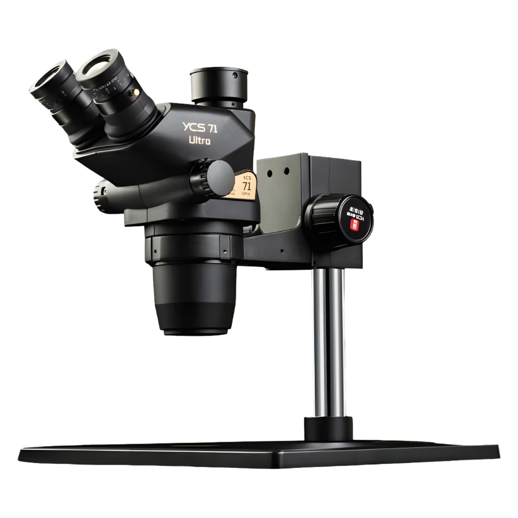 Mikroskop Stereo Trinokular YCS-71 Ultra + Lampu (0.5X CTV)
