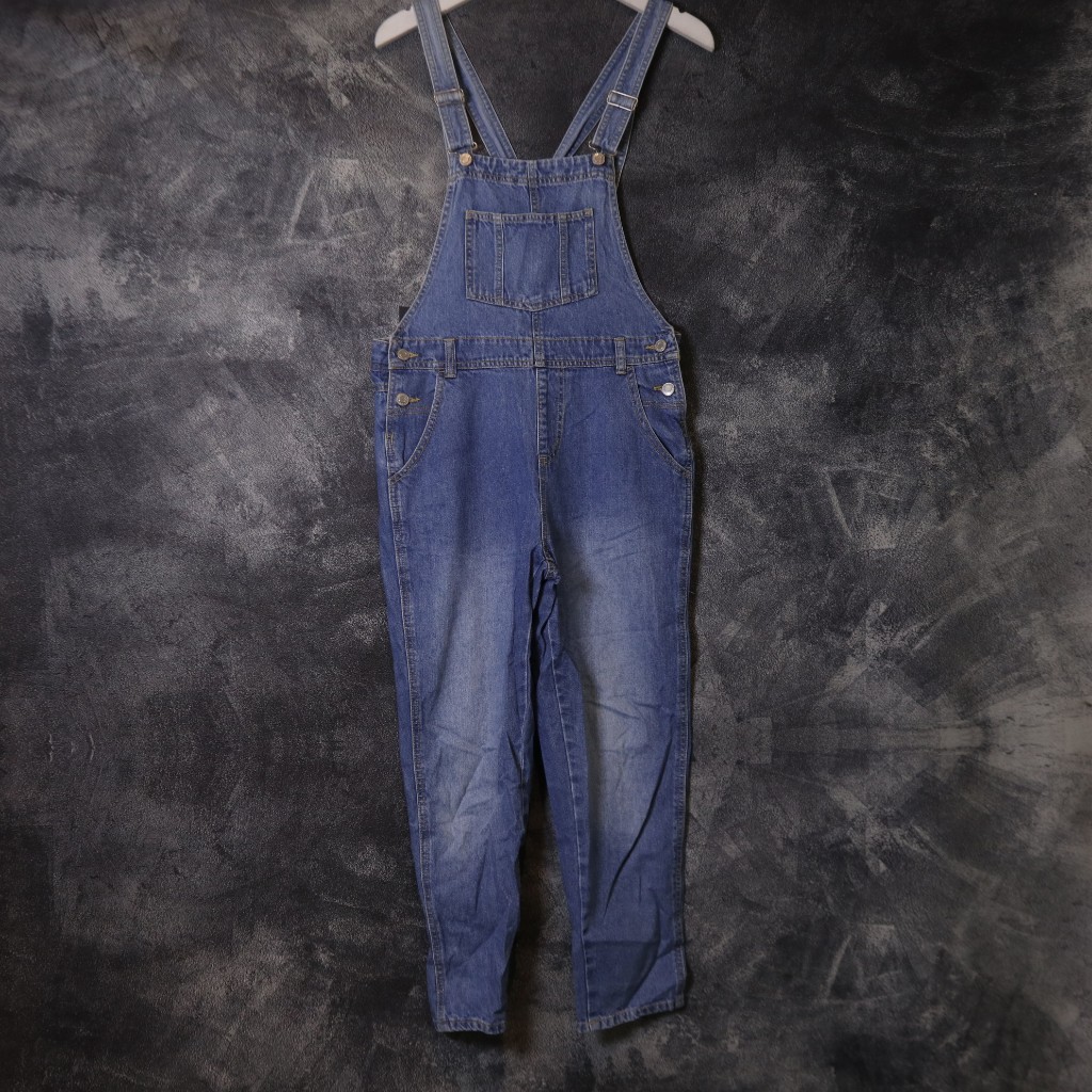 OVERALL COLZA JEANS DENIM PANTS JUMPSUIT CELANA PANJANG OV58 SIZE M 30-31