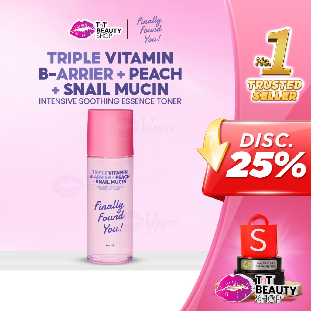 Finally Found You Triple Vitamin B-Arrier + Peach + Snail Mucin Intensive Soothing Essence Toner 100