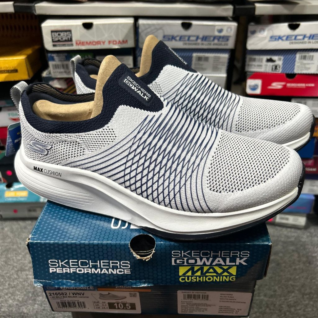 SEPATU WALKING PRIA SKECHERS SLIP ON GO WALK MAX WALKER CONSTANTINE (216582 WNV)