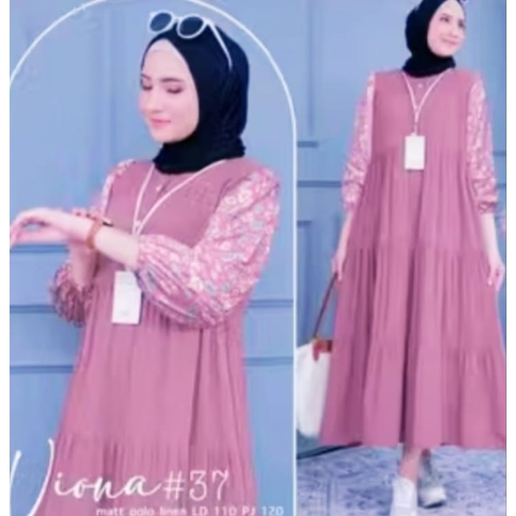 FREE ONGKIR GAMIS FLORA CRINKLE JUMBO LD 120 GAMIS LEBARAN TERBARU LENGAN BUNGA