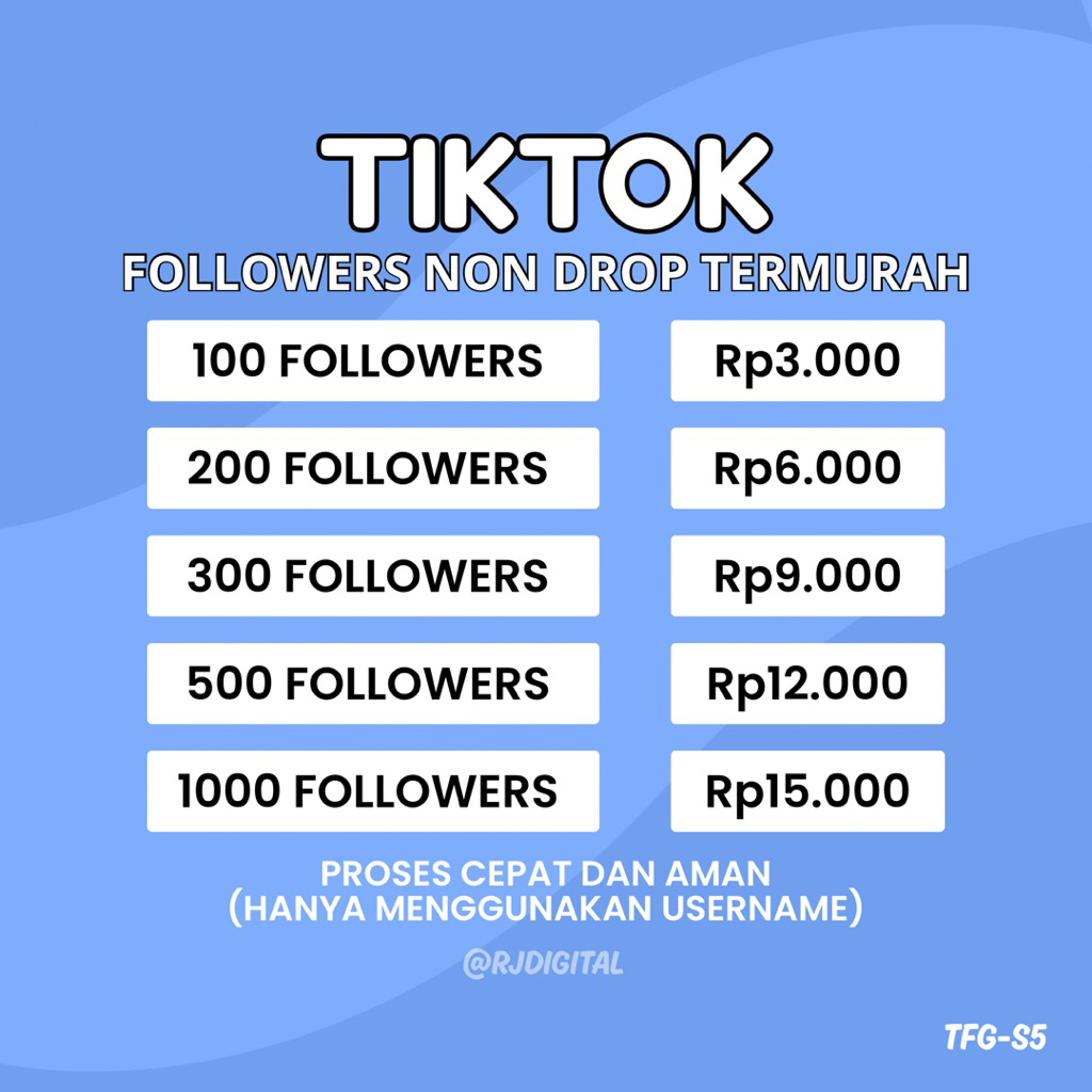 1K TIKTOK FOLLOWERS HIGH QUALITY | FOLLOWERS TIKTOK NON DROP | PENGIKUT TIKTOK BERGARANSI | PENGIKUT