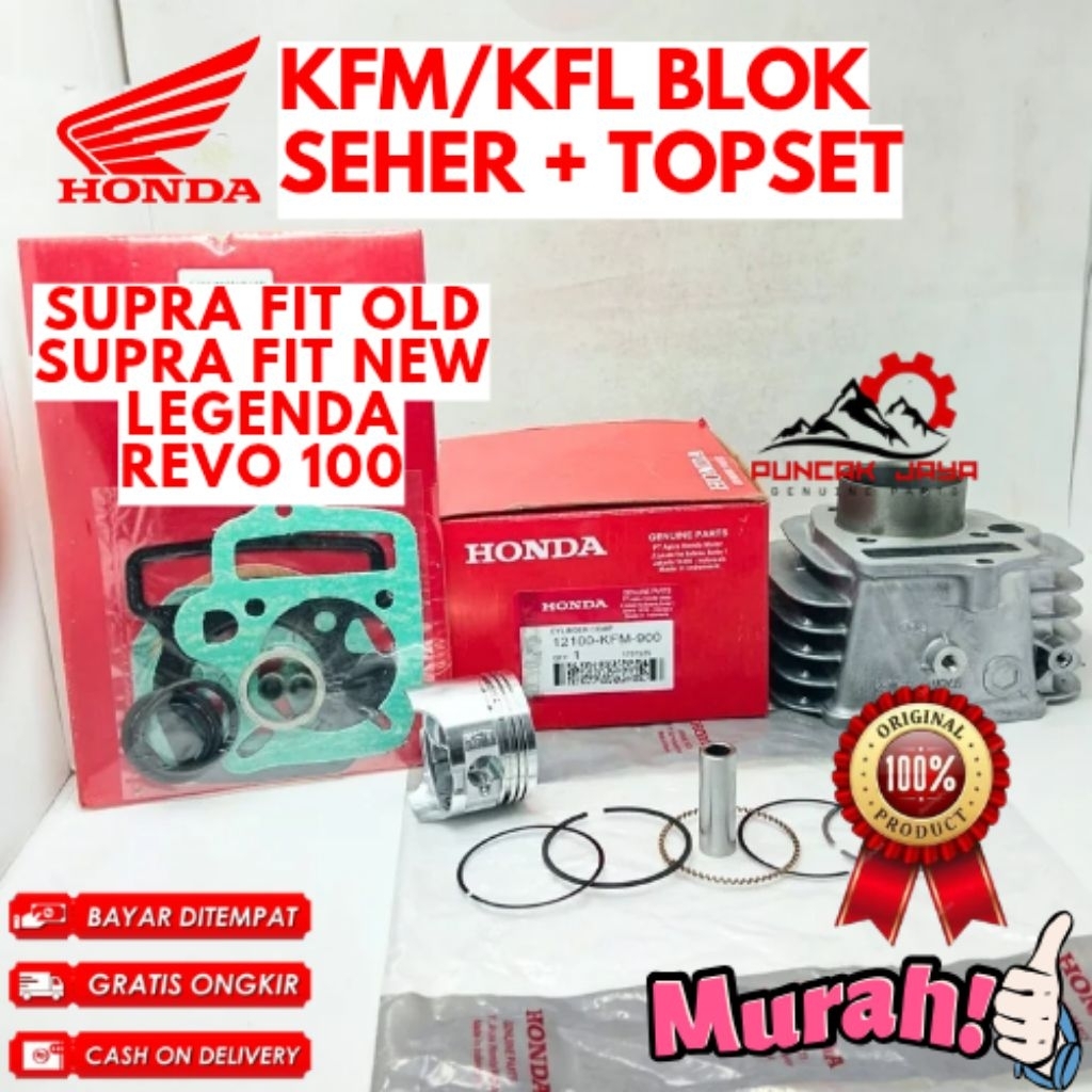 BLOK SEHER + TOPSET ORIGINAL HONDA KODE KFM / KFL, BLOK SEHER + TOPSET SUPRA FIT OLD, BLOK SEHER + T