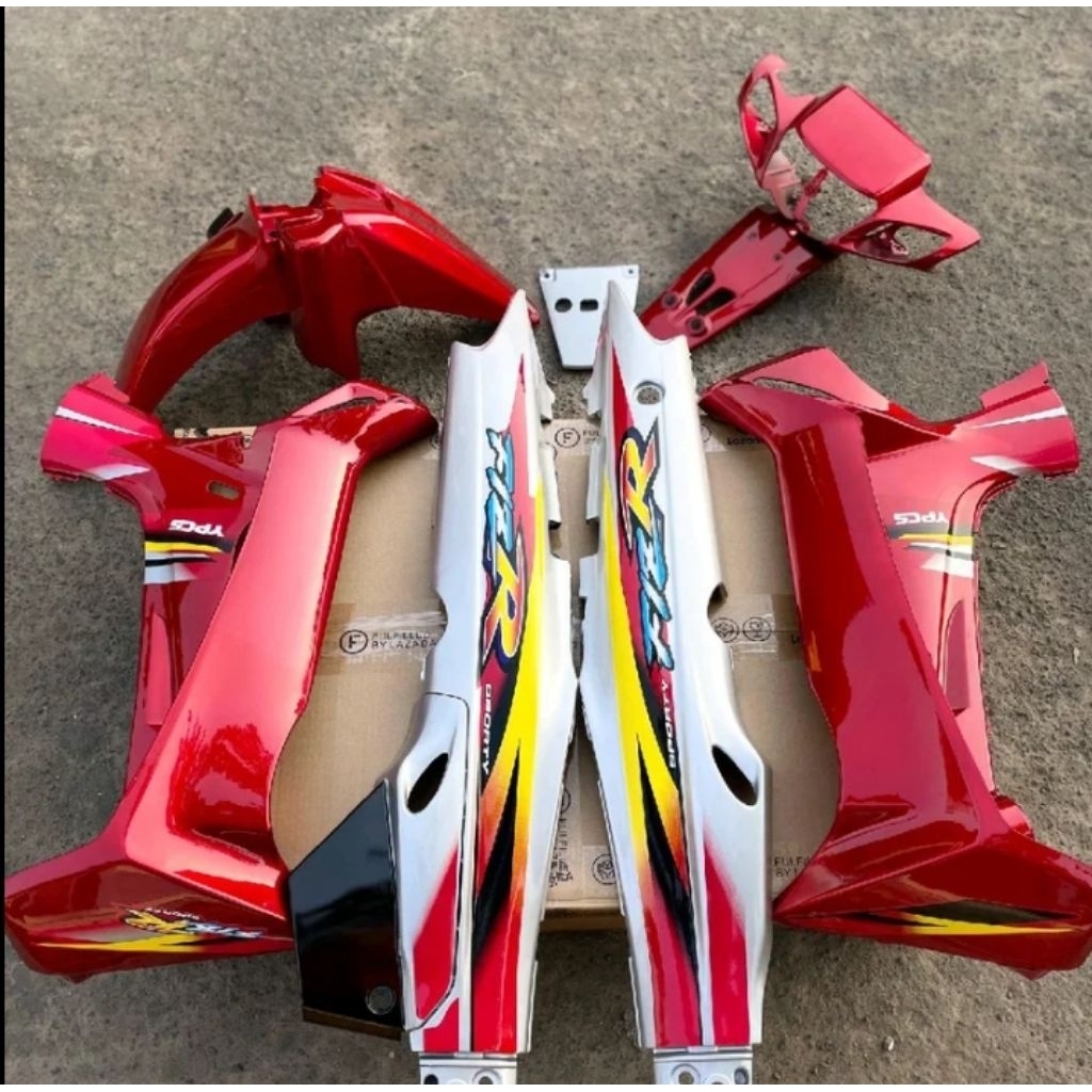 Termurah Body Set Fizr F1ZR Merah Silver LE STRIPING TIMPA CLIR Bodi Fizr Merah Marun Silver