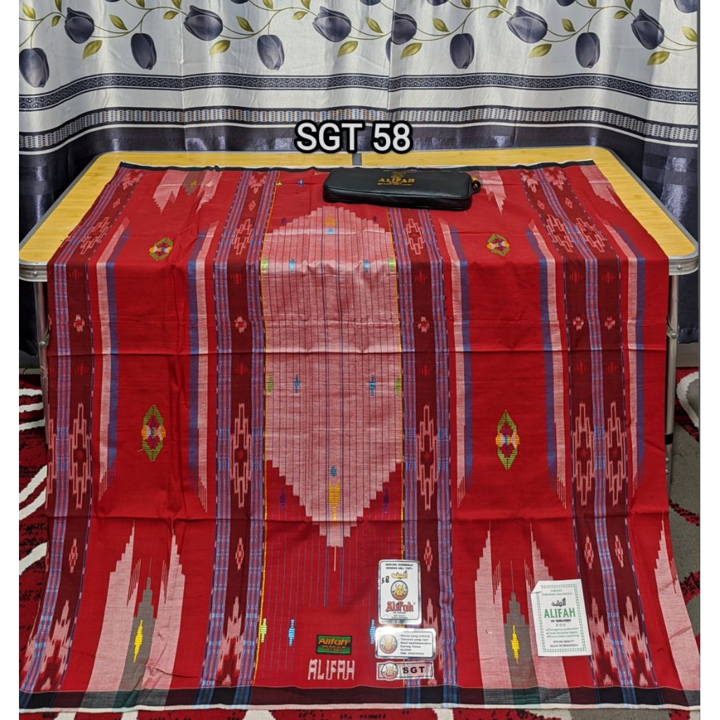 sarung alifah motip SGCC  SGT motip kwg.songket gunung timbul kemasan dompet benang double