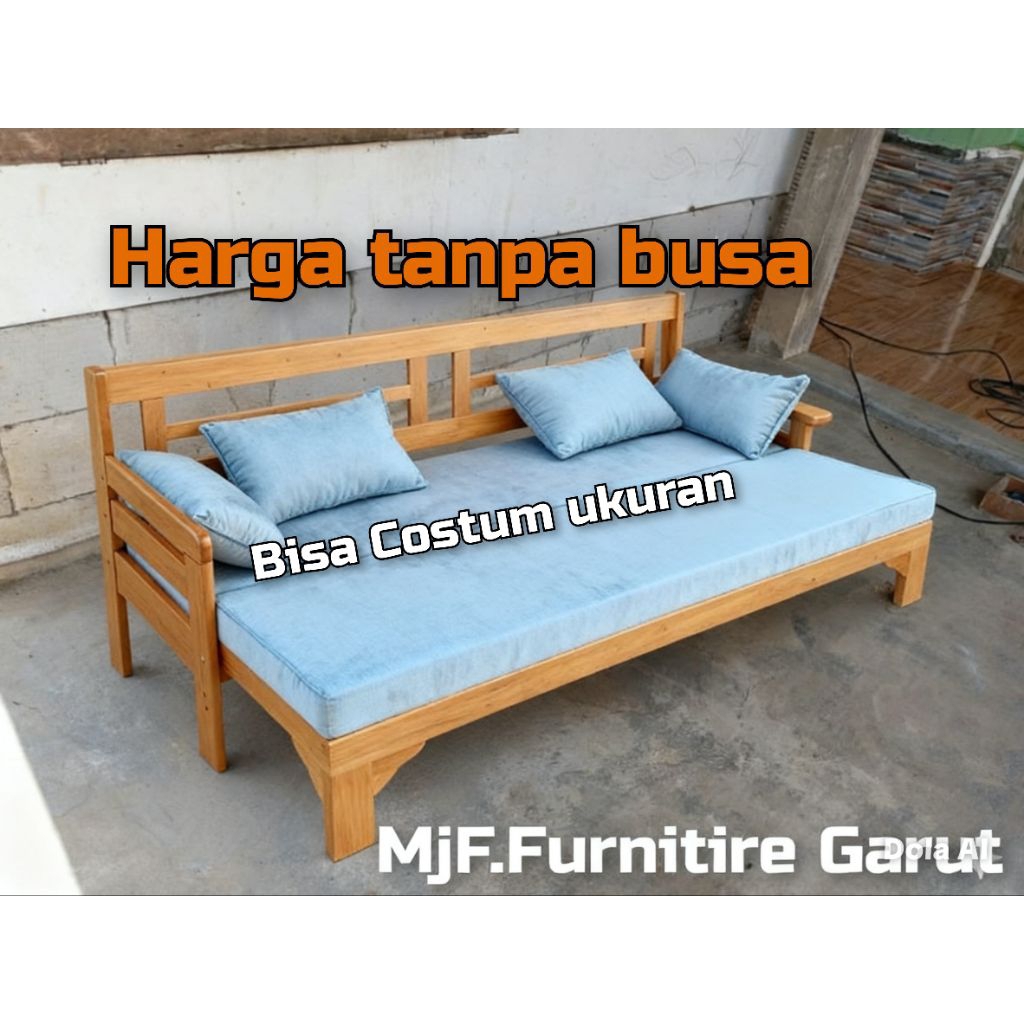 Tempat tidur sorong/Sofa sorong kayu/Sofa kayu sorong/Kursi kayu sorong/Kursi sorong kayu/Bale bale 