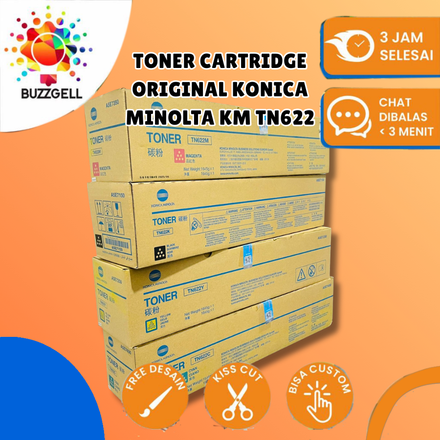 Toner Original Konica Minolta BIZHUB PRESS C1100 C1085 C6100 TN622 TN622C TN622M TN622Y TN622K