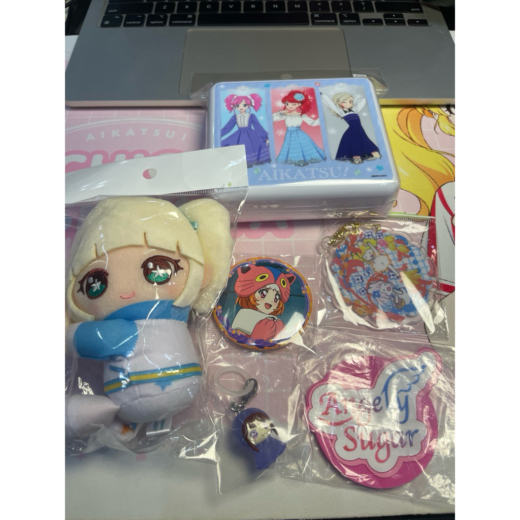 Aikatsu Plush Yurika Todo Shibuki Ran ganci Character pin badge akari Madoka Juri