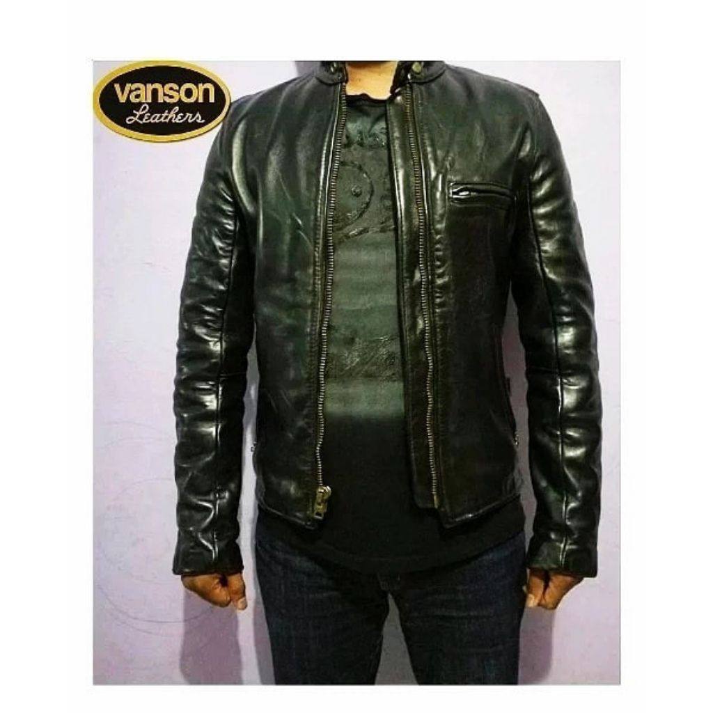 Vanson Leathers Model B Classic Caferacer Leather Biker Jacket X Jaket Kulit Avirex Harley Davidson 