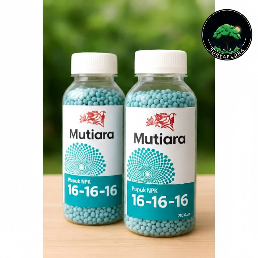 Pupuk Mutiara NPK 16-16-16 Serbaguna  Pupuk Tanaman Hias Sayuran dan Buah 200gr