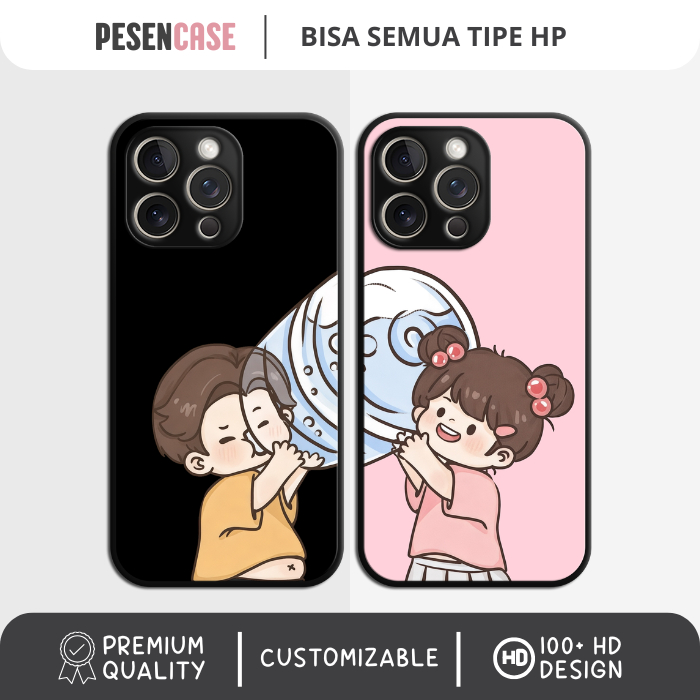 [PREMIUM] Casing Case HP Couple All Type Iphone Android Samsung Oppo Reno Vivo Xiaomi Redmi Realme I