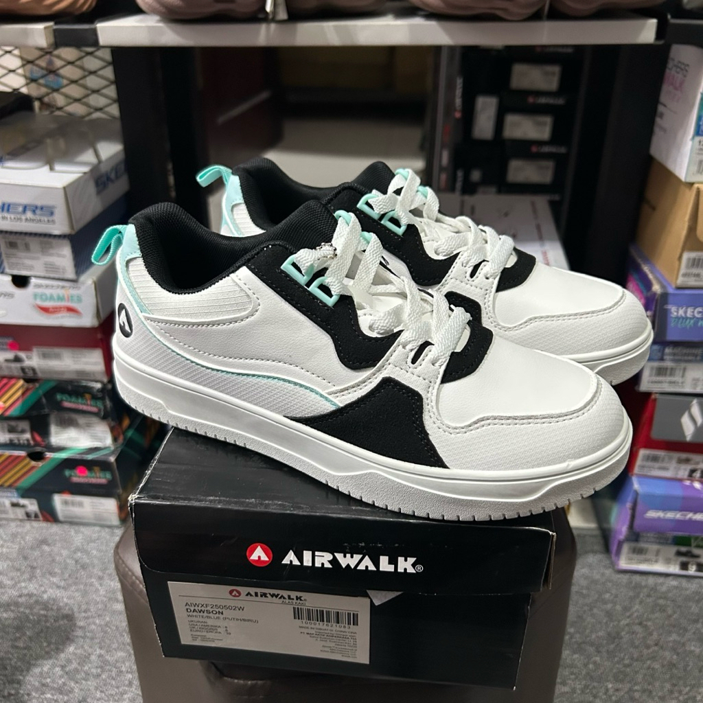 SEPATU SNEAKERS WANITA AIRWALK DAWSON WHITE BLUE