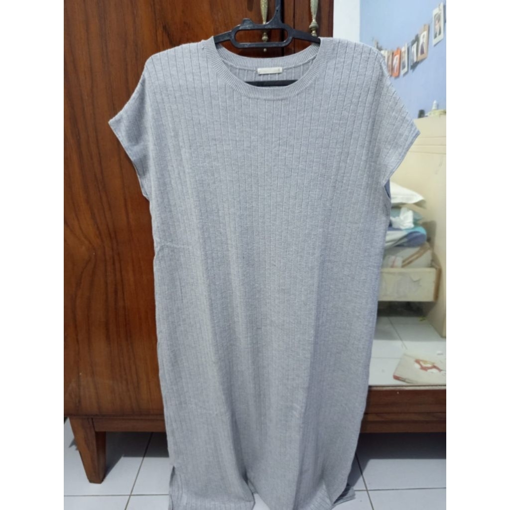 dress knit GU mididress rajut GU rok knit rajut