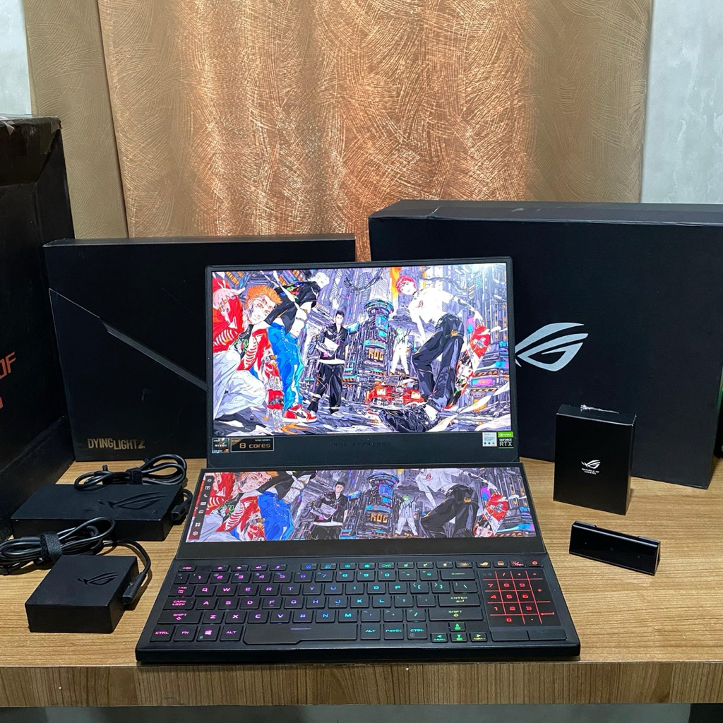 Laptop Gaming Premium Asus ROG Zephyrus Duo 15 SE Ryzen 7 5800H RTX 3060 16GB/1TB SSD Fullset Like N