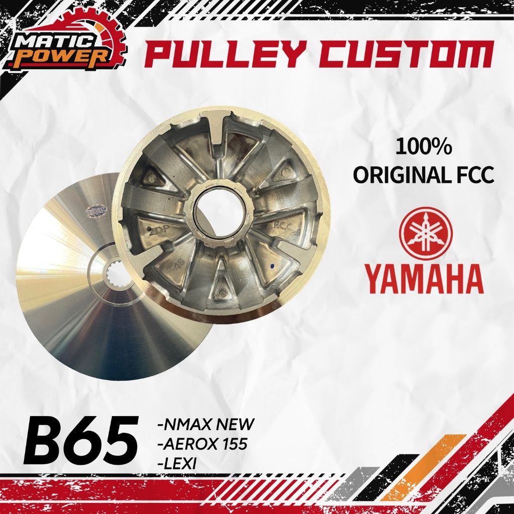 Pulley Rumah Roller Original Nmax New Aerox 155 Lexi Interlock Custom Full Bubut Kode B65