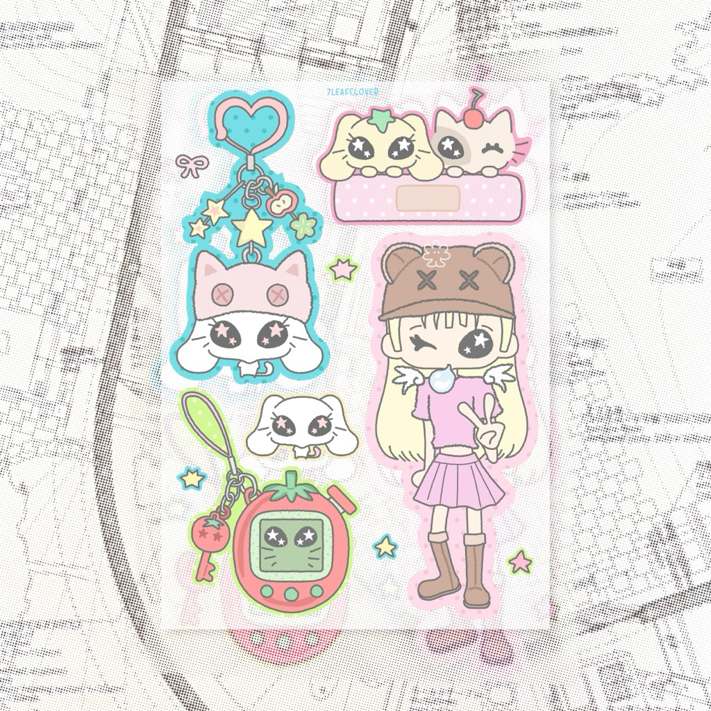 Y2K Aesthetic Sticker Pack Retro 2000s Cute Girl | Waterproof Vinyl | Laptop & Phone Decor | journal