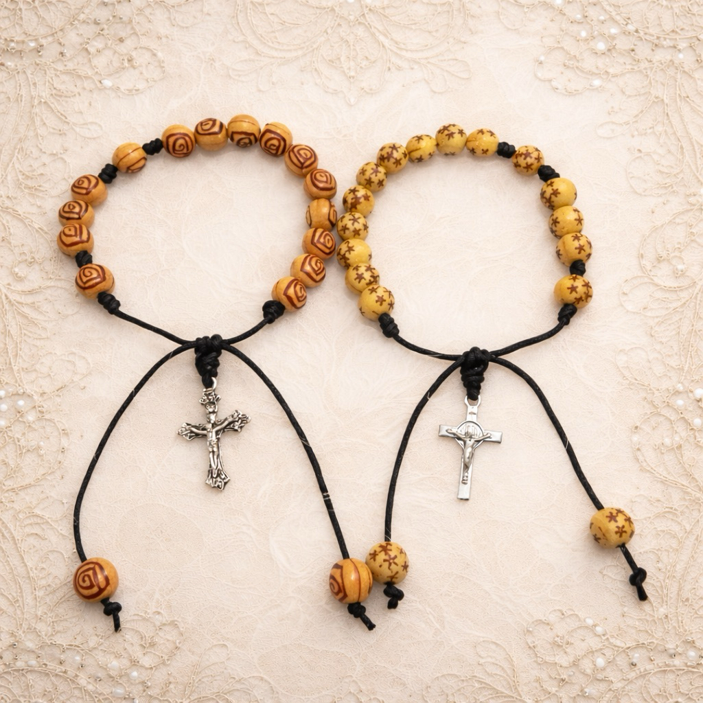 Gelang Rosario Motif Kayu