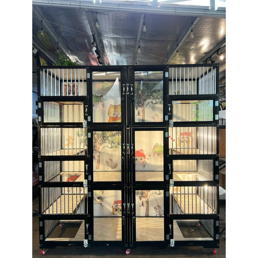 KANDANG KUCING ALUMINIUM 6 PINTU