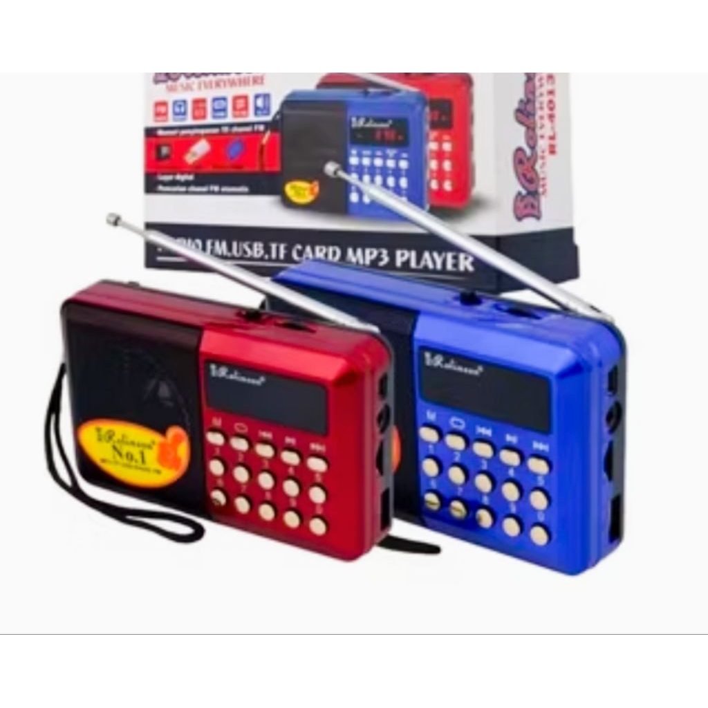 Speaker Radio Portabel Rolinson RL-4013 - Merah, FM, USB, TF Card