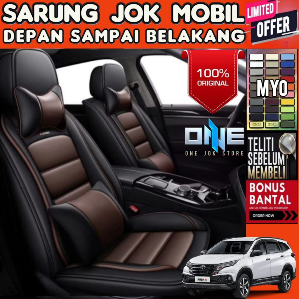 Sarung jok mobil All New Rush New Terios 3 baris jok Rush gr sport TRD Sportivo Terios X Terios R